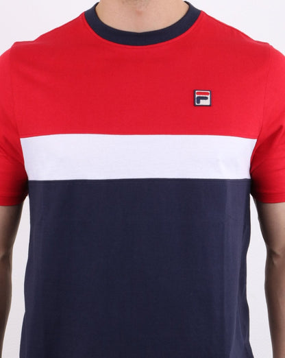 Fila Vintage Colours T-Shirt Marineblau/Rot/Weiß