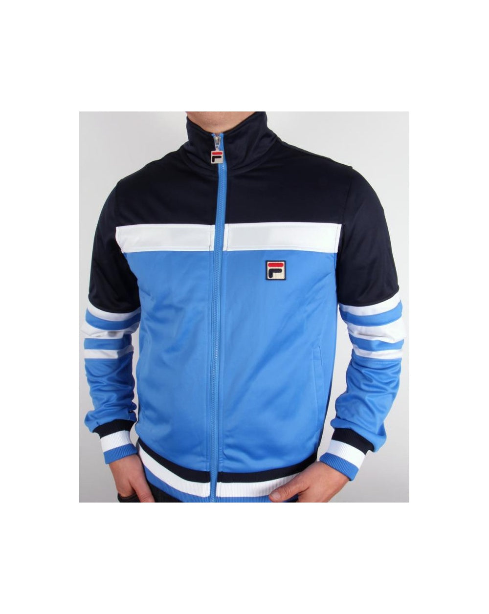 Fila Vintage Court Vilas Track Top Ocean Blue/White/Navy