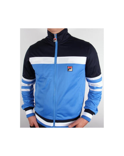 Fila Vintage Court Vilas Trainingsjacke Ozeanblau/Weiß/Marineblau