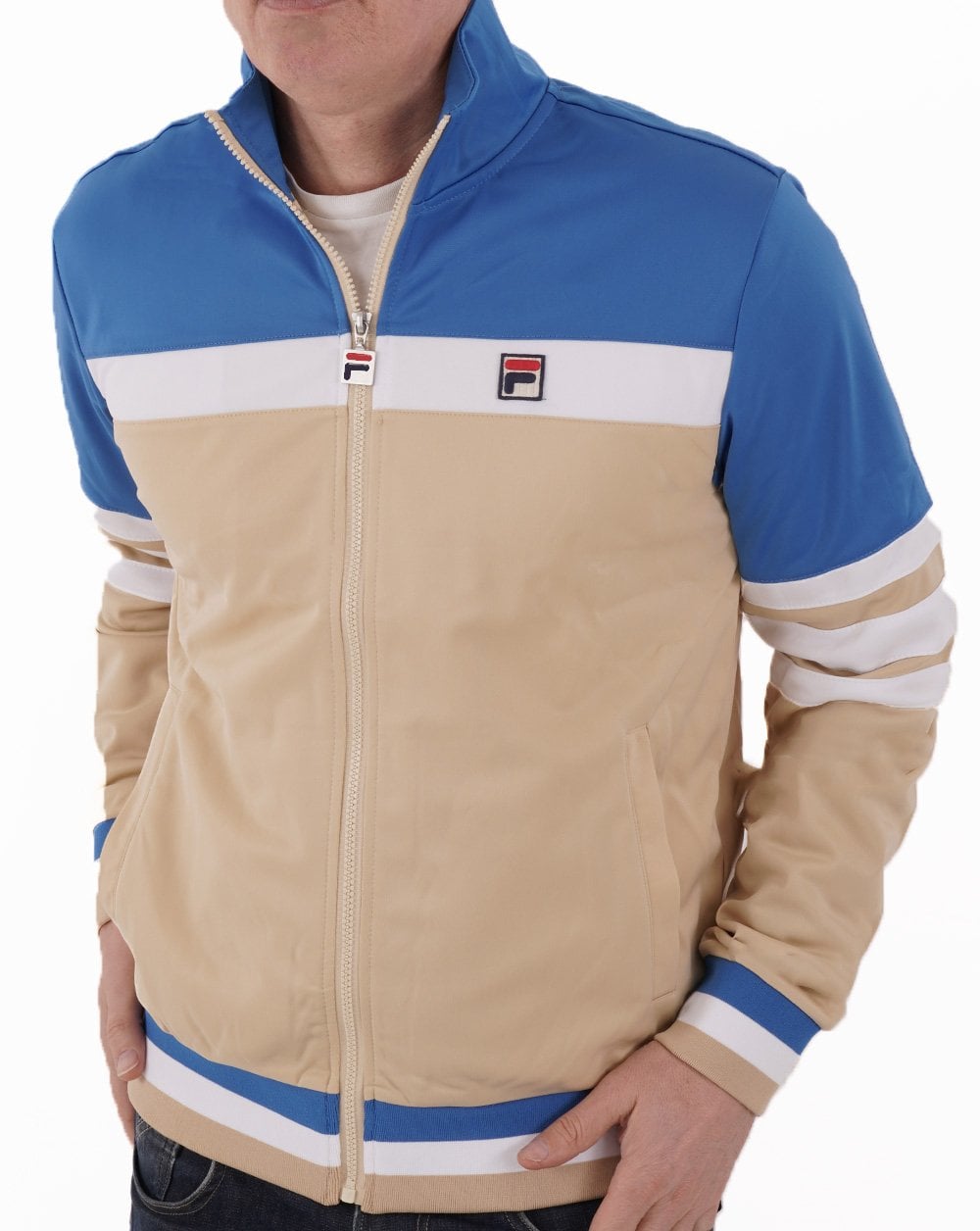 Fila Vintage Courto Mk2 Trainingsjacke Boulder/Blau