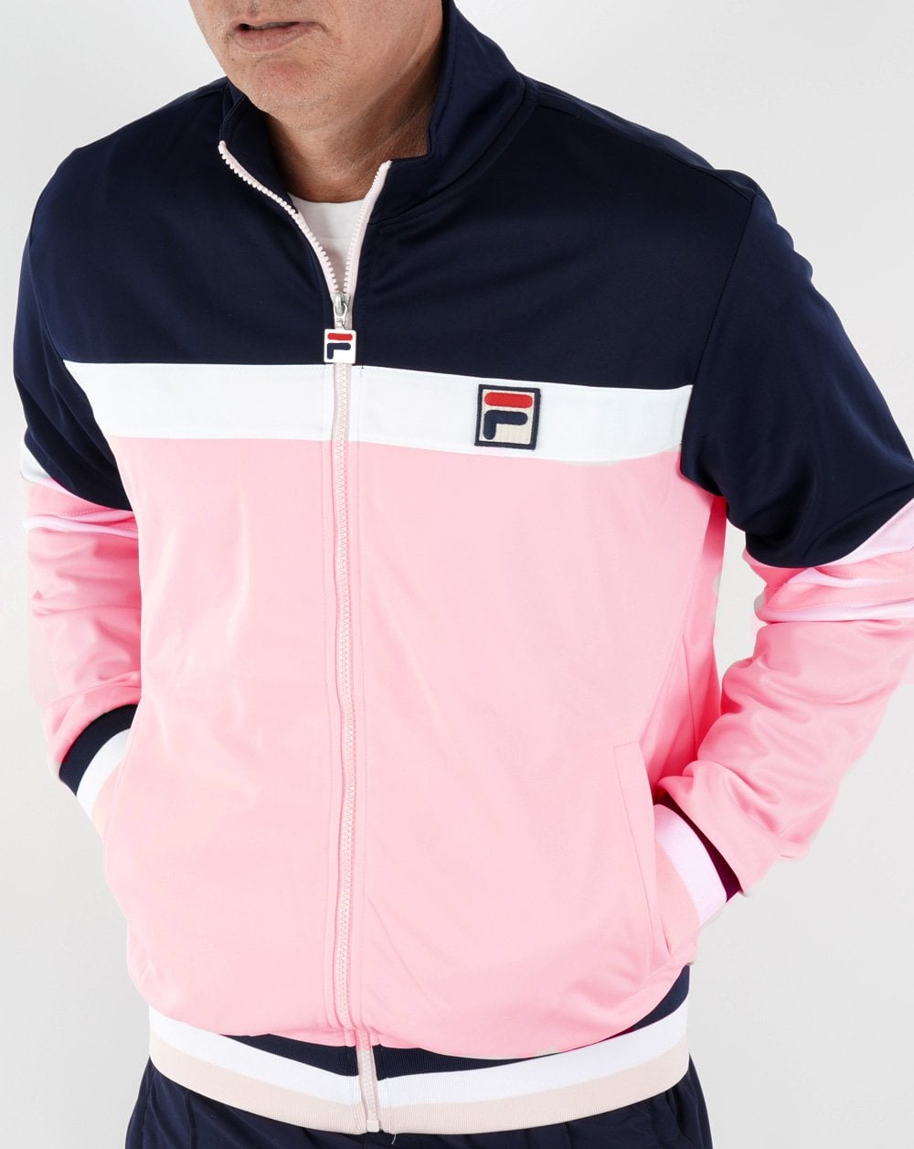 Fila Vintage Courto Mk2 Trainingsjacke Pink/Marineblau
