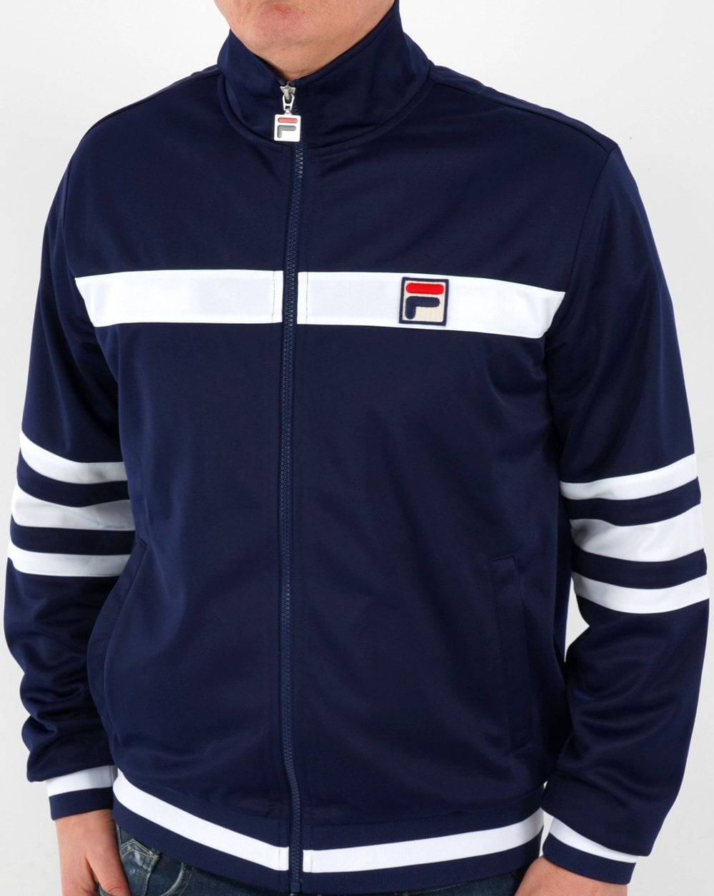Fila Vintage Courto Trainingsjacke Marineblau/Weiß