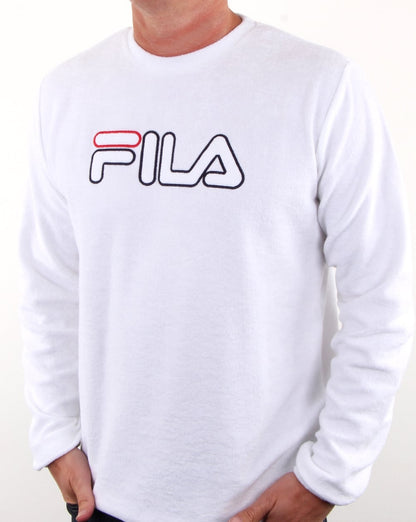 Fila Vintage Cristallo Frottee-Sweatshirt Weiß