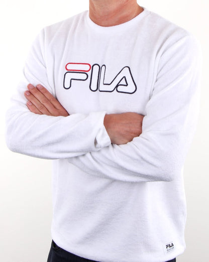 Fila Vintage Cristallo Frottee-Sweatshirt Weiß