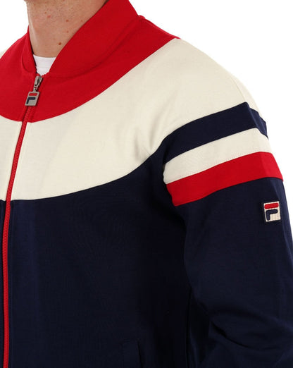 Fila Vintage Donny Trainingsjacke Marineblau Rot Ecru