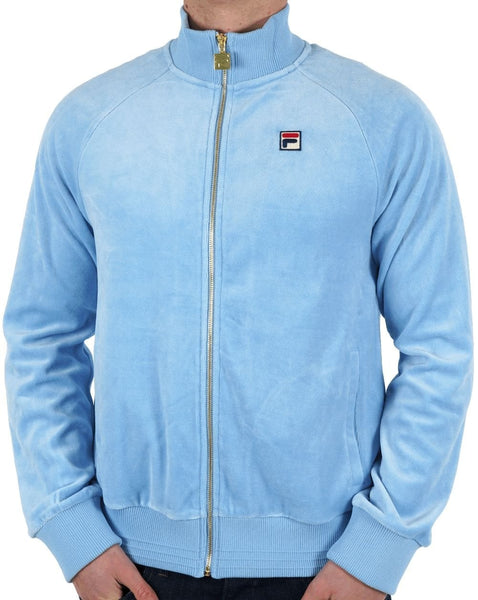 Fila Vintage Eddie Velour Track Top Sky Blue