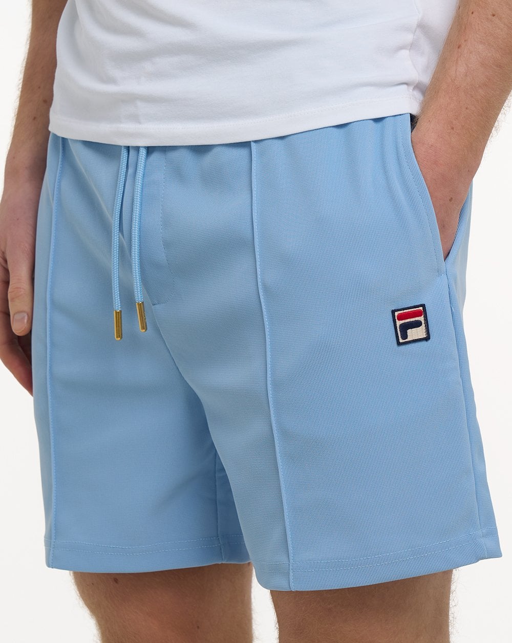 Fila Vintage Eusebio Pin Tuck Shorts Hellblau