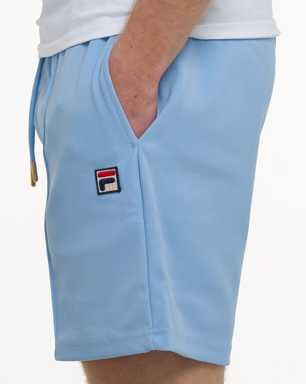 Fila Vintage Eusebio Pin Tuck Shorts Light Blue