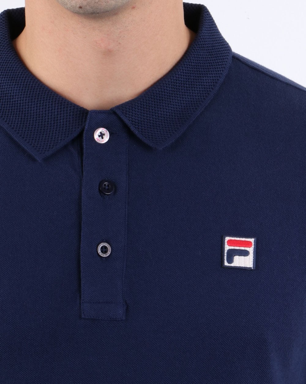 Fila Vintage F Logo Poloshirt Marineblau