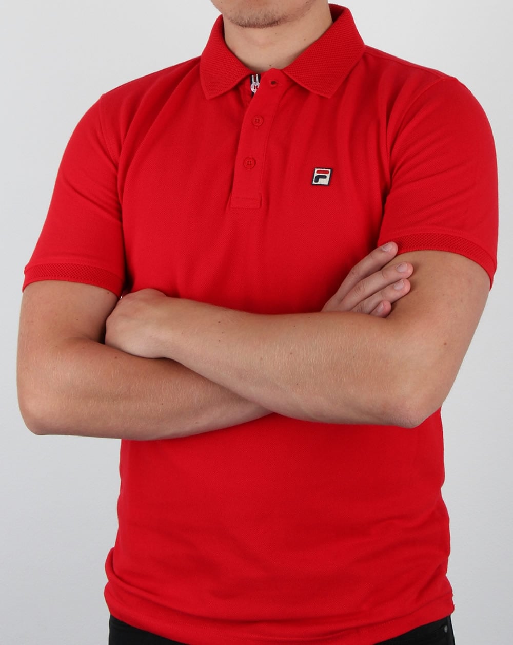 Fila Vintage F-Logo Poloshirt Rot