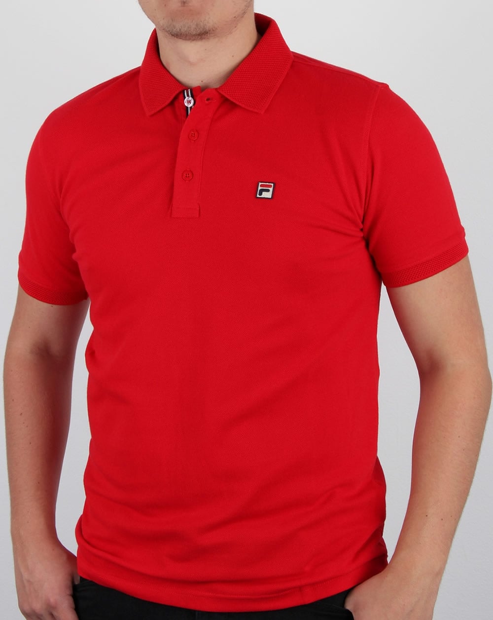 Fila Vintage F-Logo Poloshirt Rot