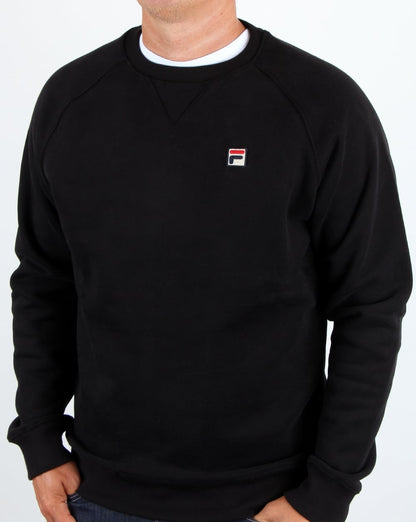 Fila Vintage Filippo Crew Sweatshirt Schwarz