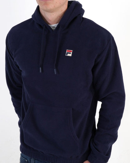 Fila Vintage Finn Polar Fleece Hoody Marineblau