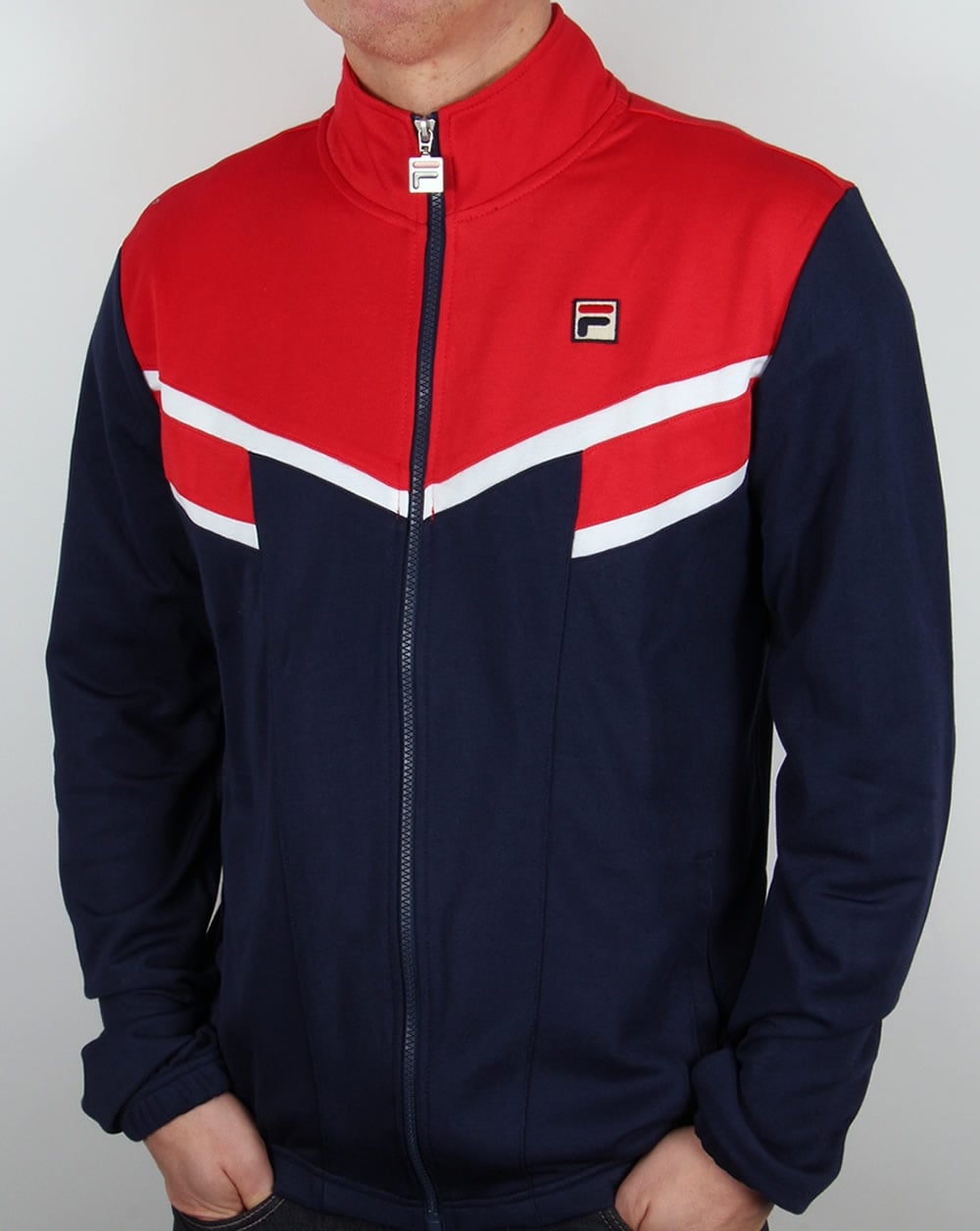 Fila Vintage Fognini Trainingsjacke Rot/Marineblau