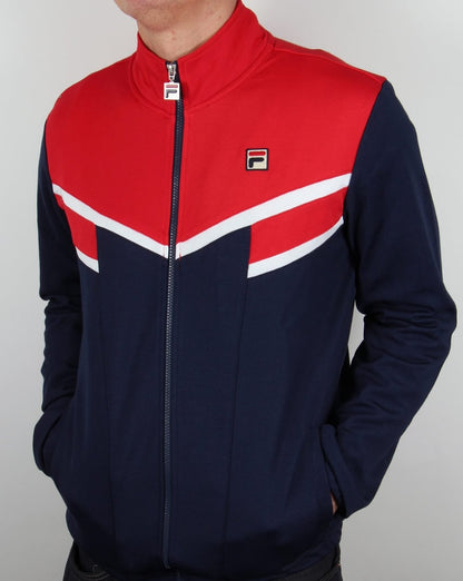 Fila Vintage Fognini Trainingsjacke Rot/Marineblau