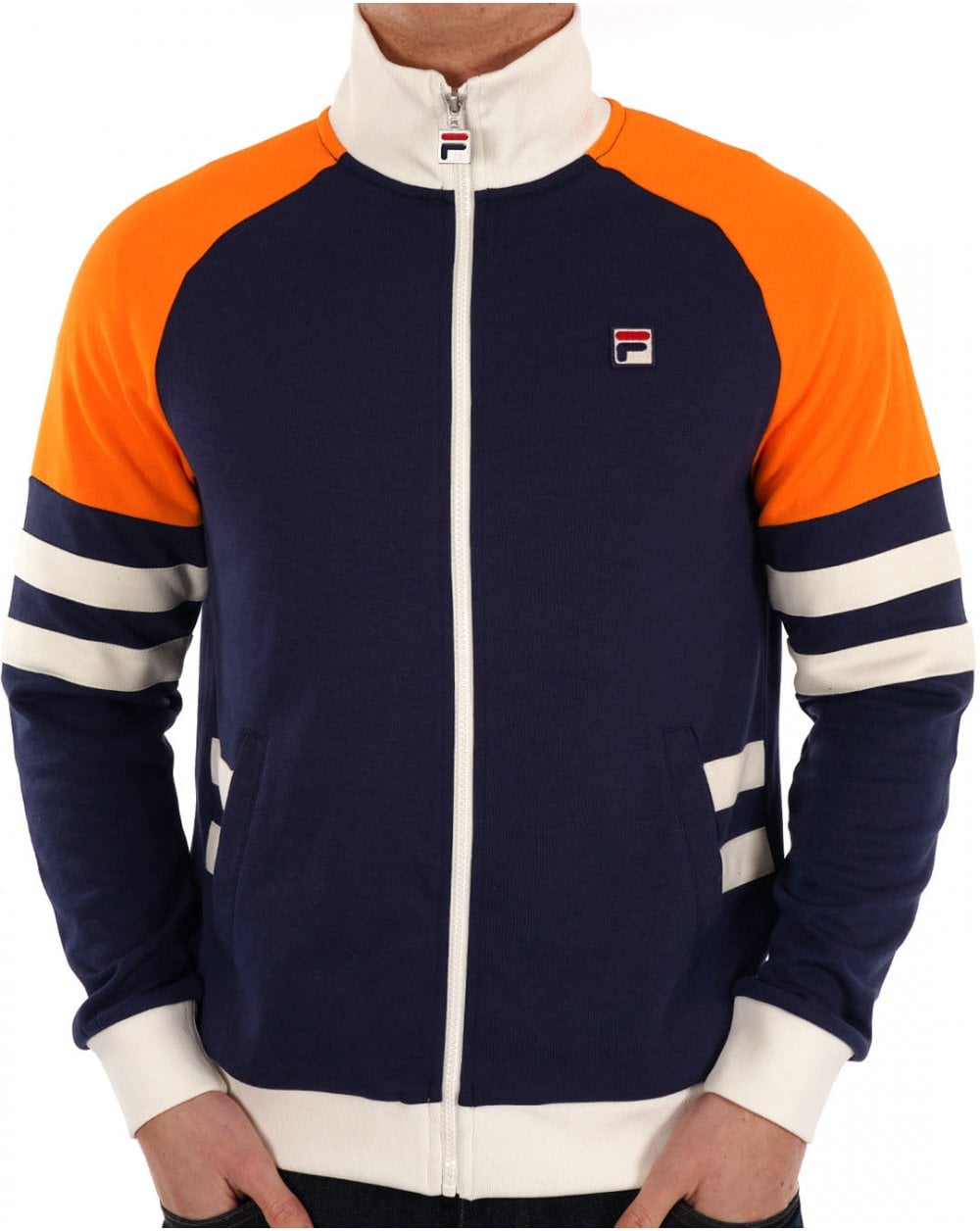 Fila Vintage Founder Trainingsjacke Marineblau/Orange