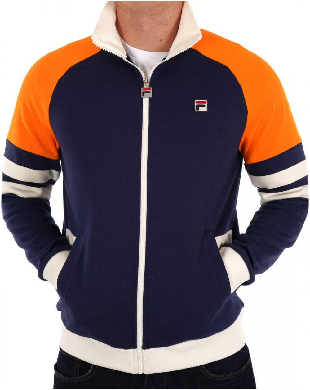 Fila Vintage Founder Trainingsjacke Marineblau/Orange