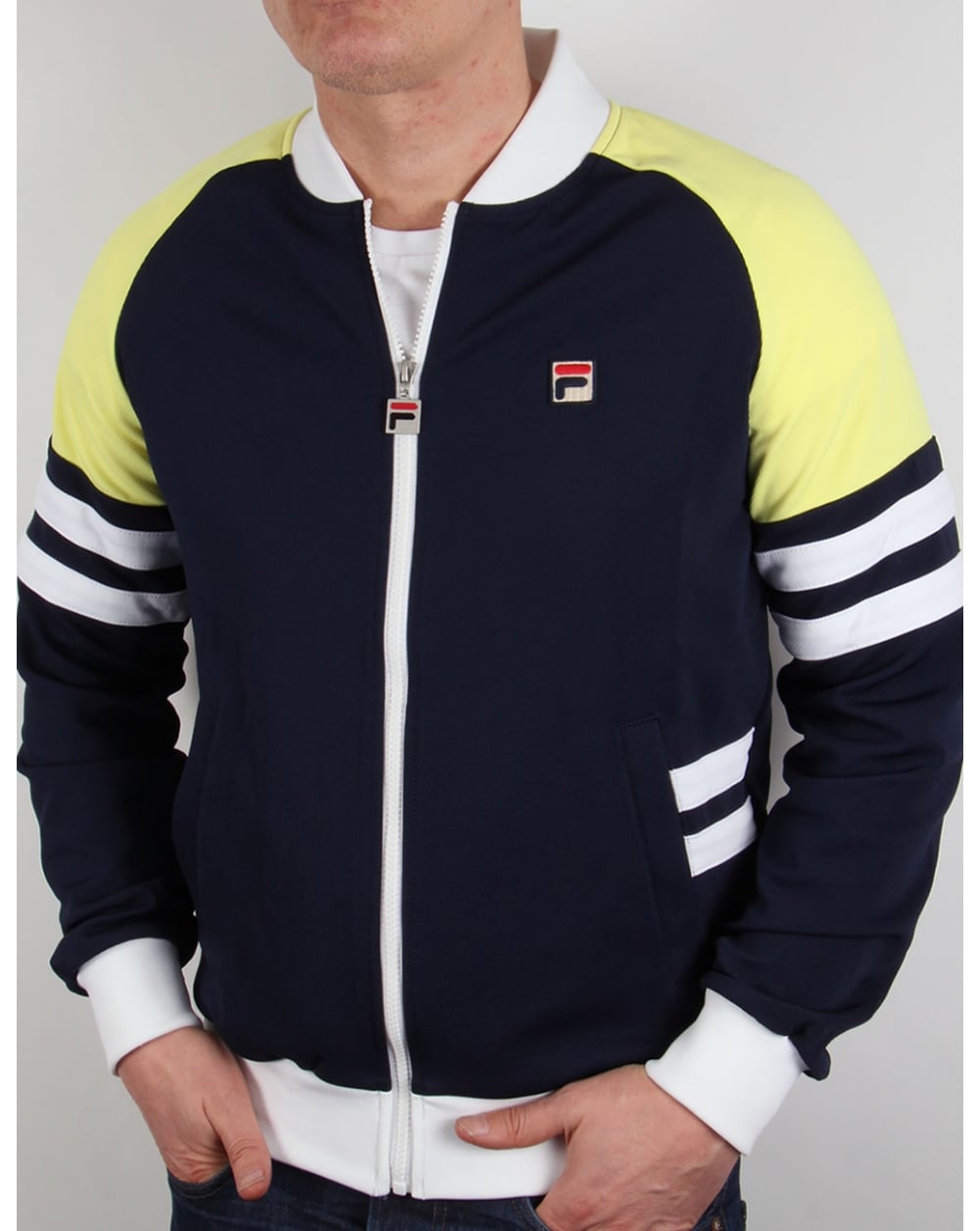 Fila Vintage Founder Trainingsjacke Marineblau/Gelb