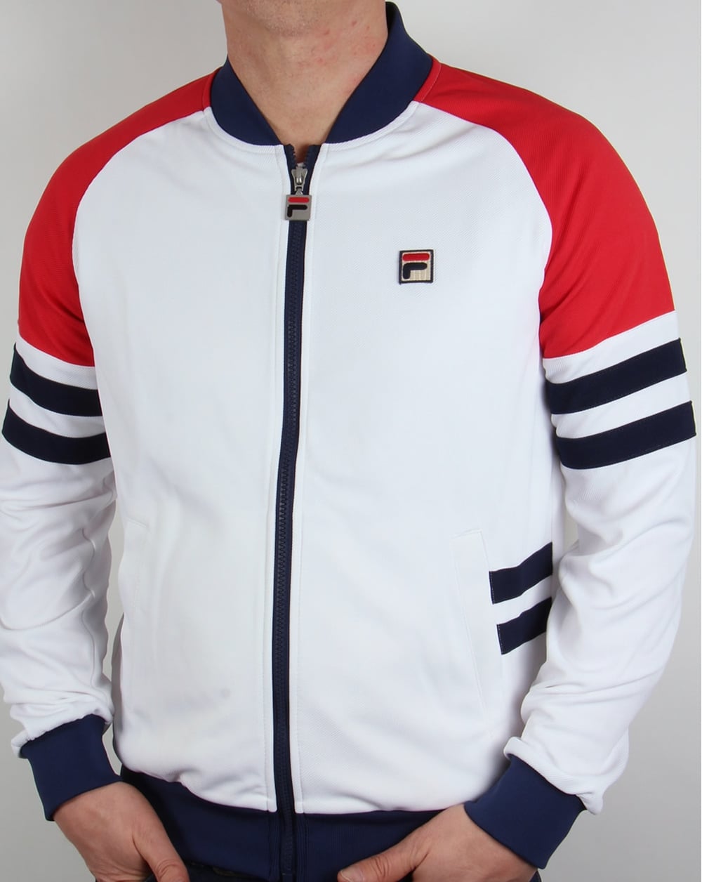 Fila Vintage Founder Track Top White/navy/red