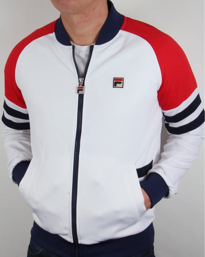 Fila Vintage Founder Trainingsjacke Weiß/Marineblau/Rot