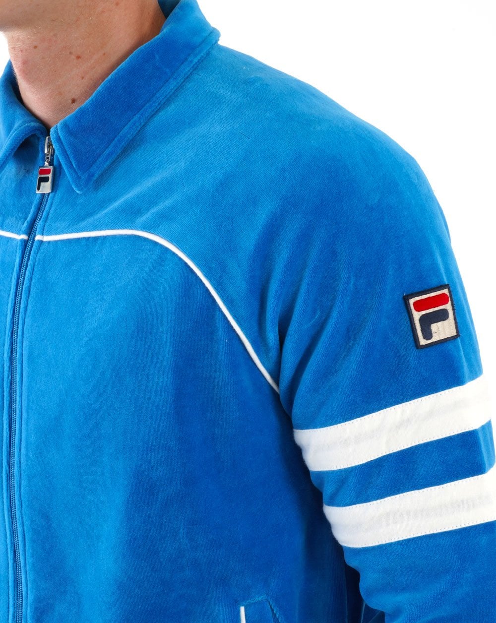 Fila Vintage Frankie Track Top Französisch Blau/Weiß