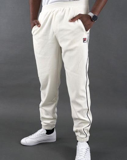 Fila Vintage Frankie Velours Trainingshose Off White/Marineblau