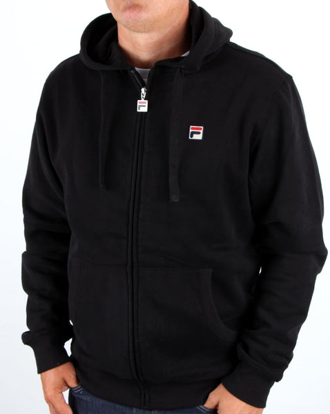 Fila Vintage Full Zip Hooded Top Black