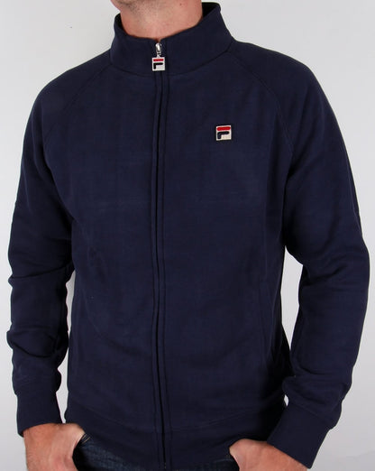 Fila – Vintage Funnel Sweat – Trainingsjacke in Marineblau
