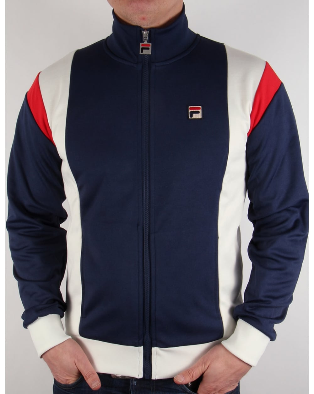 Fila Vintage Fusta Trainingsjacke Marineblau/Gardenie/Rot