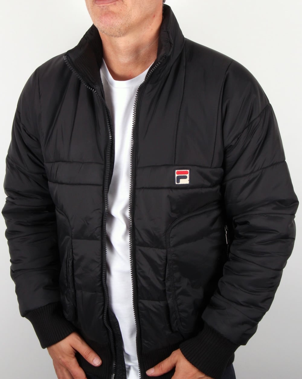 Fila Vintage Gallio Puffer Skijacke Schwarz