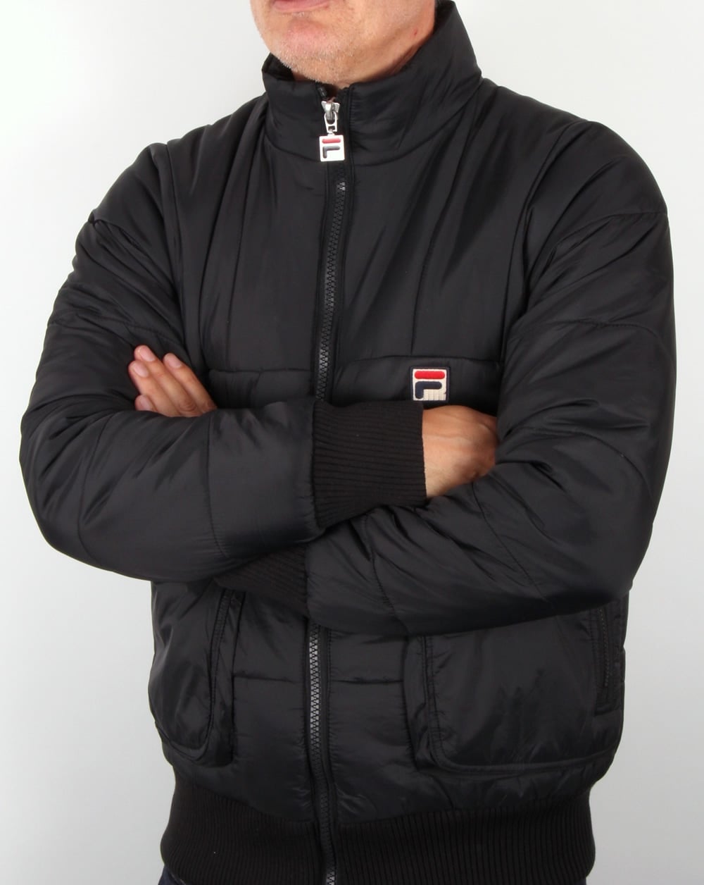 Fila Vintage Gallio Puffer Ski Jacket Black