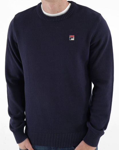 Fila Vintage Gavla Rundhalsstrick, Marineblau