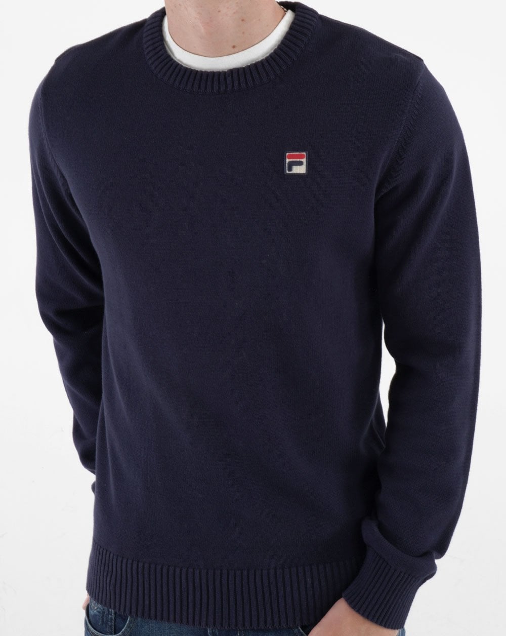 Fila Vintage Gavla Rundhalsstrick, Marineblau