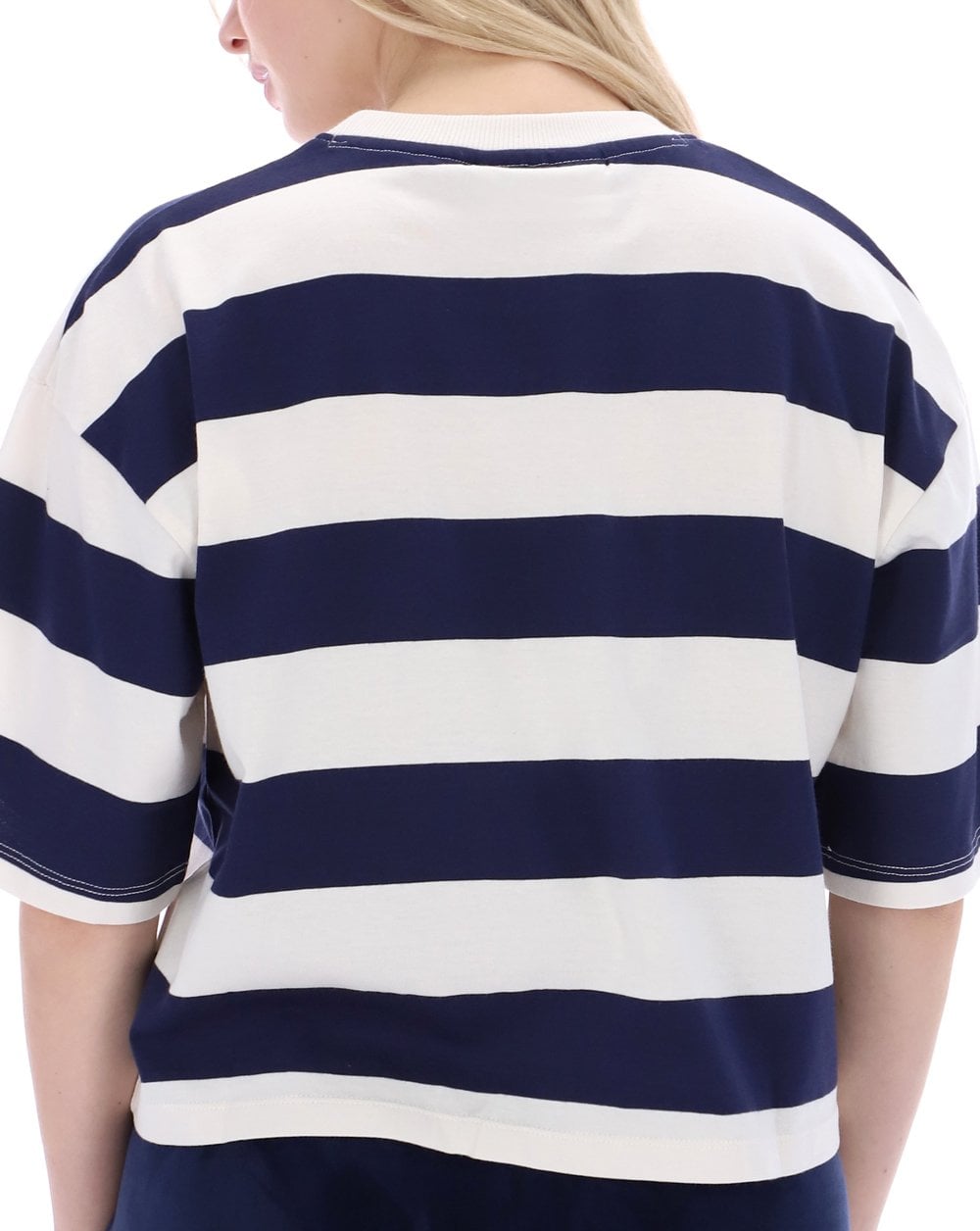 Fila Vintage Genoa Boxy Crop Tee Navy/Gardenia