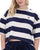 Fila Vintage Genoa Boxy Crop Tee Navy/Gardenia