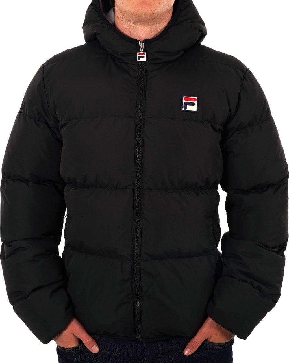 Fila Vintage Harry Pufferjacke Schwarz/Haifischhaut