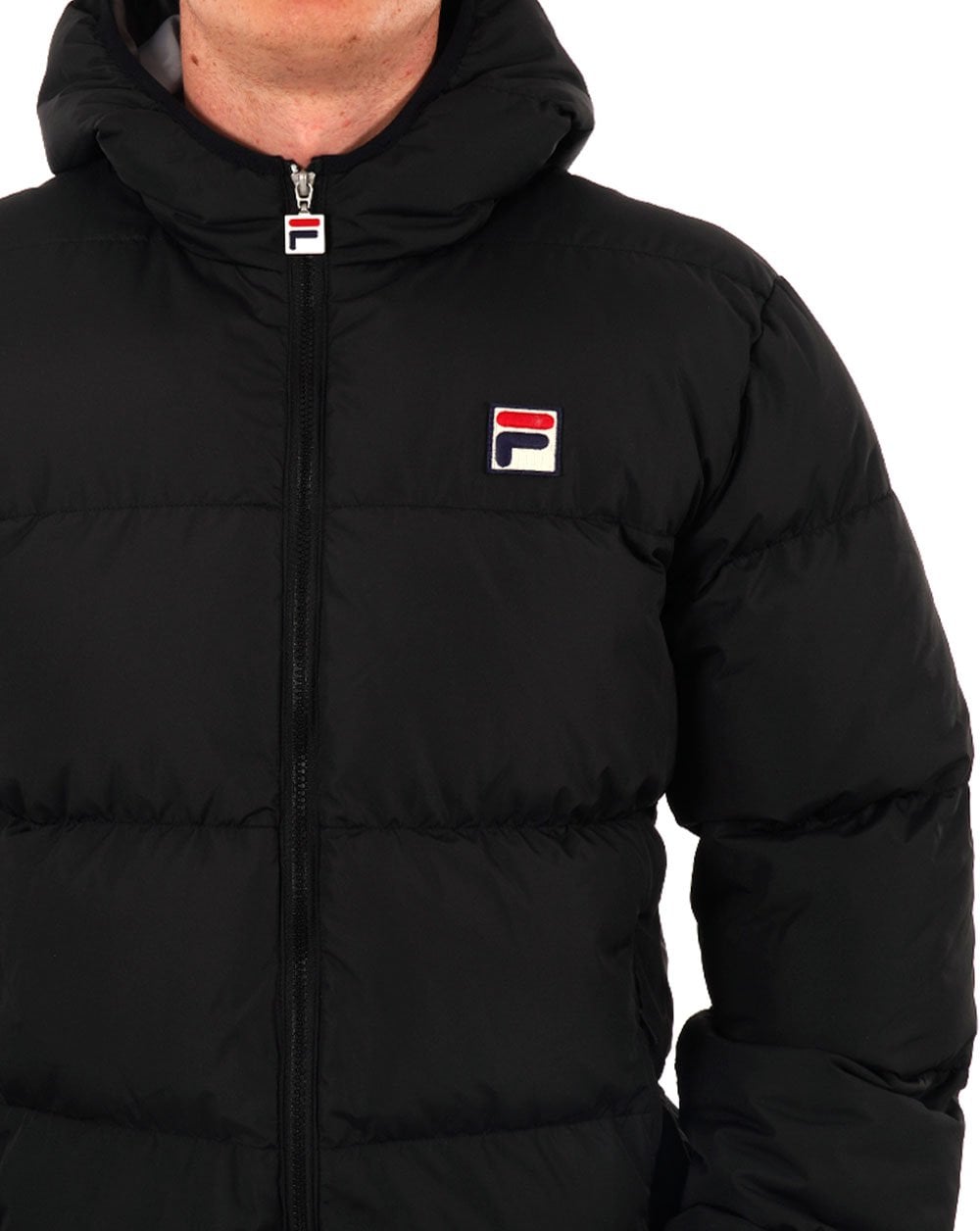 Fila Vintage Harry Pufferjacke Schwarz/Haifischhaut