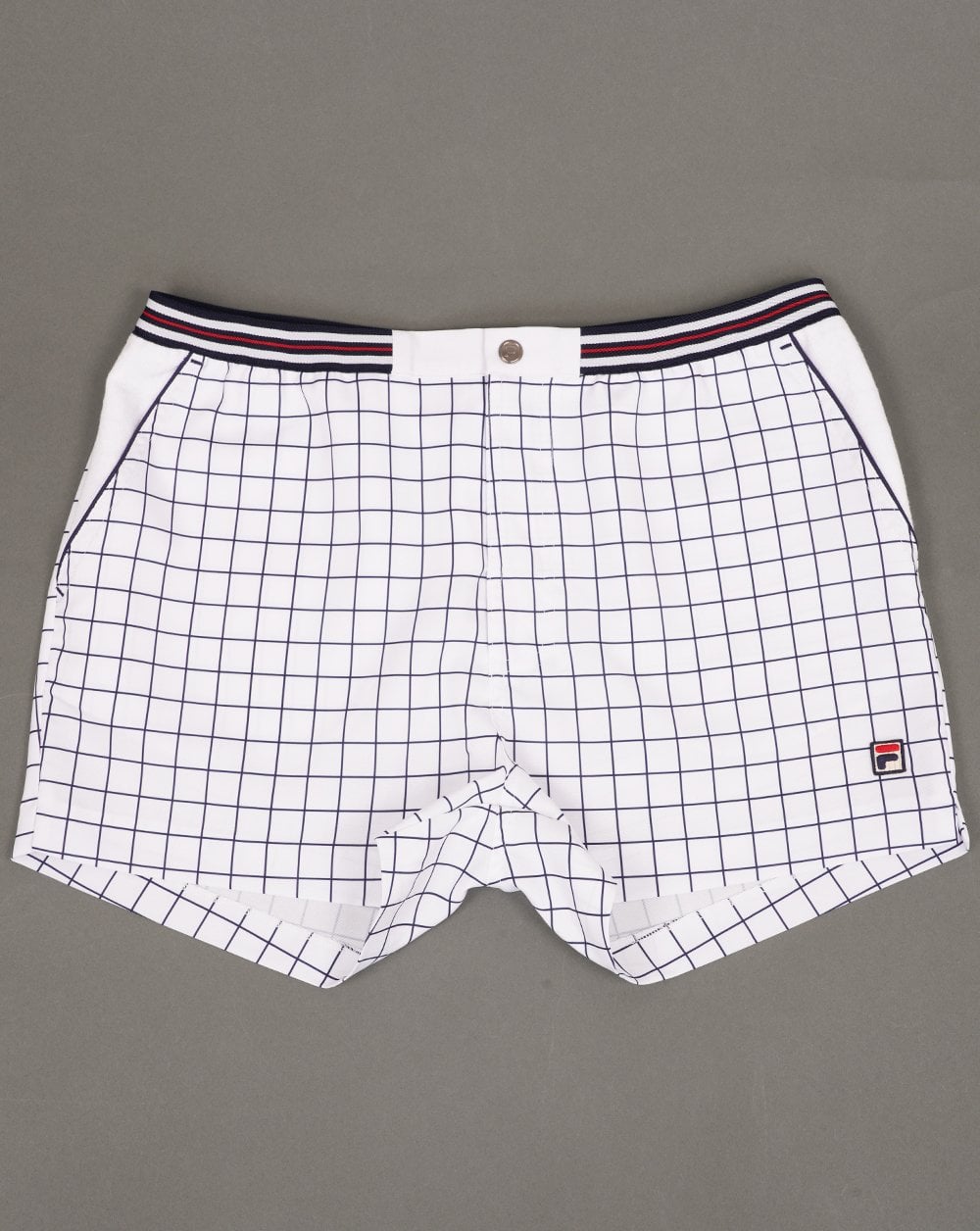 Fila Vintage High Tide Check Shorts Weiß