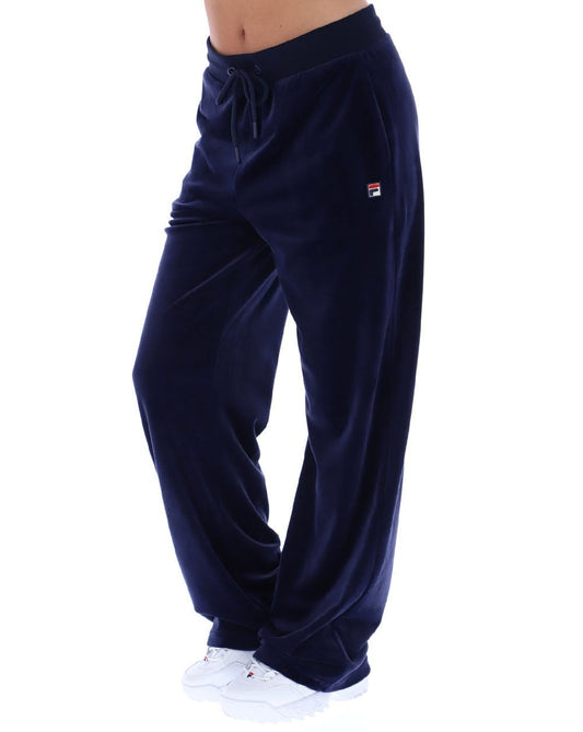 Fila Women Fila Vintage Isabella Velours-Trainingshose Marineblau