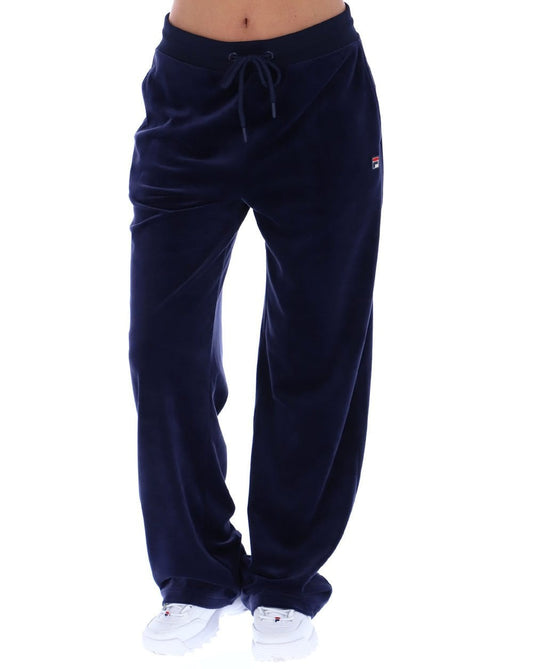 Fila Women Fila Vintage Isabella Velours-Trainingshose Marineblau