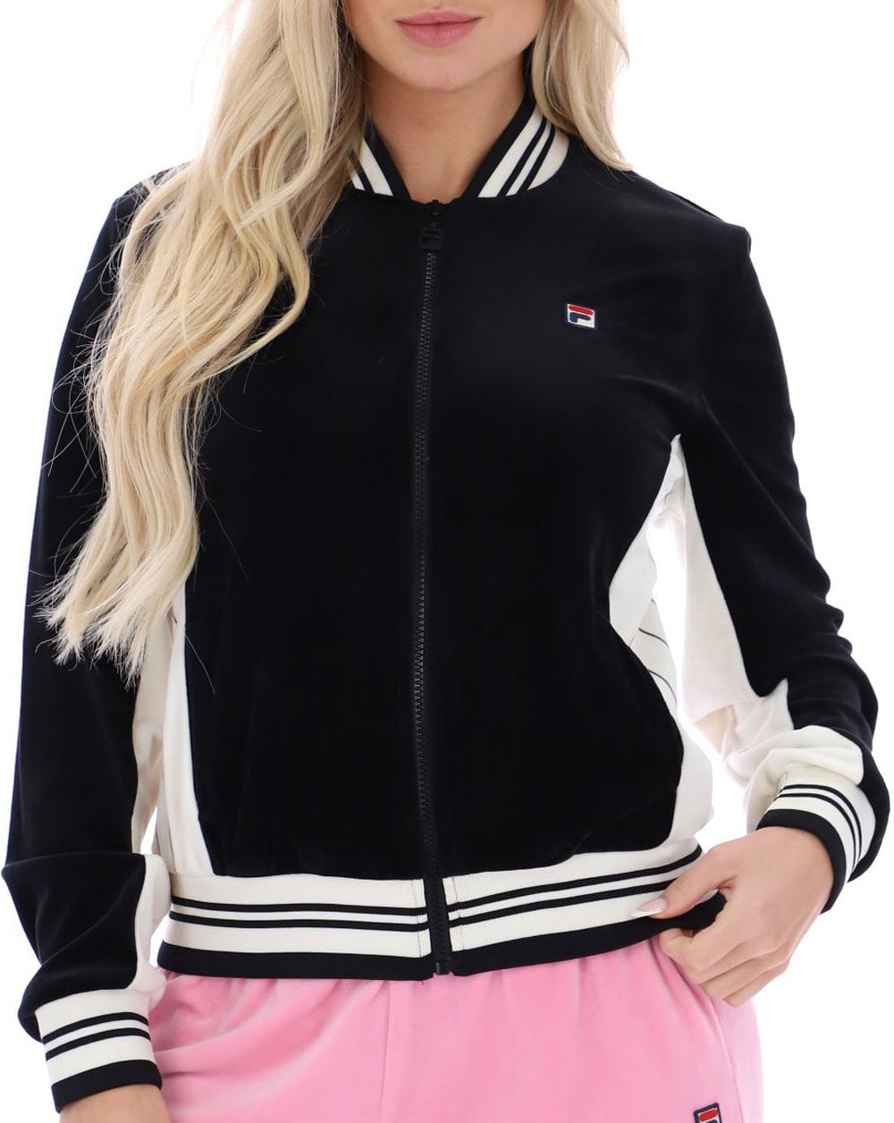 Fila Vintage Jenesis Velour Track Top Black