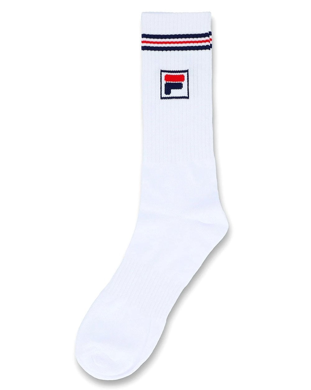 Fila Vintage Jent Crew-Socken, 3er-Pack, Weiß