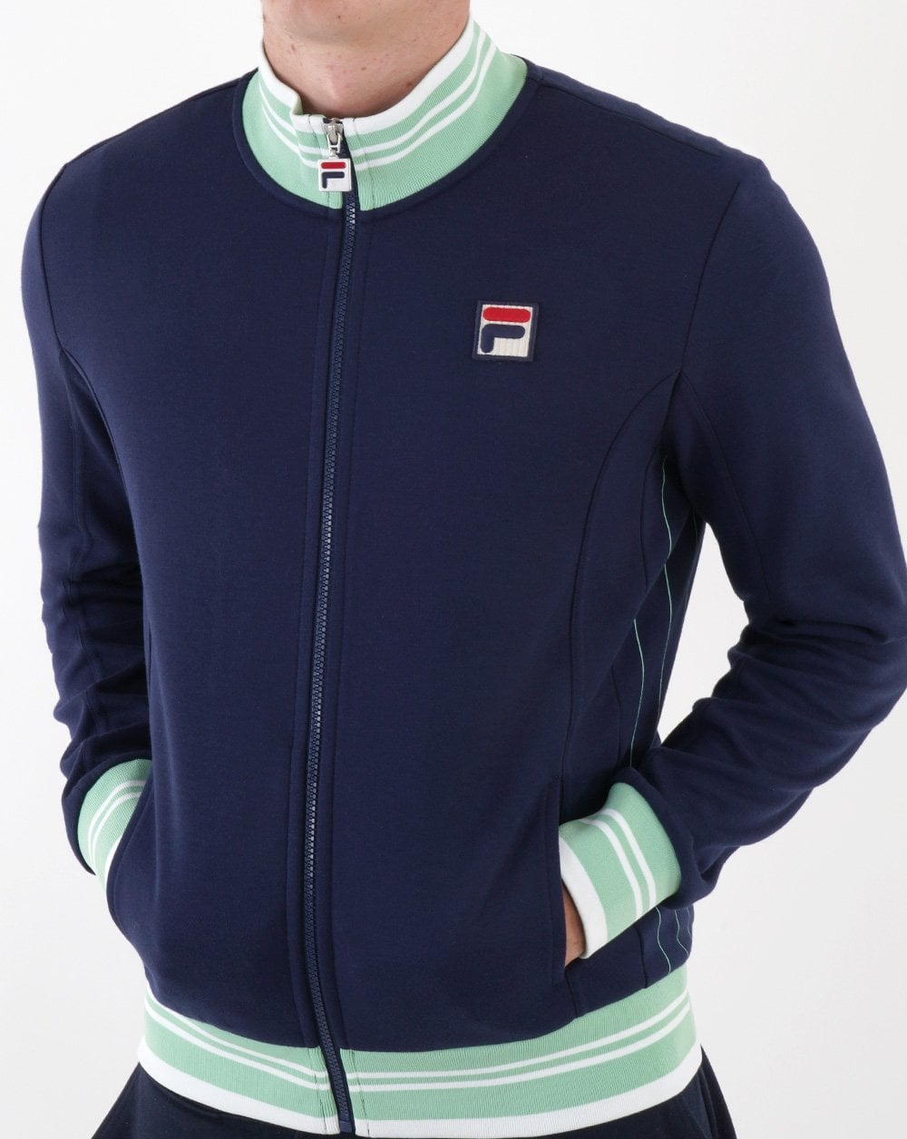 Fila Vintage Kesha Track Top Navy/ Mint Green