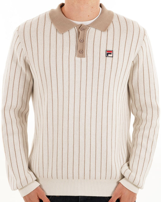 Fila Vintage Fila Vintage Kobe Strickpolo Gardenia/Stone