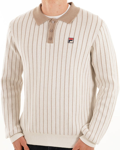 Fila Vintage Kobe Strickpolo Gardenia/Stone
