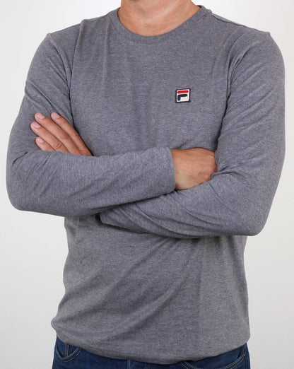 Fila Vintage Langarm-T-Shirt Grau meliert