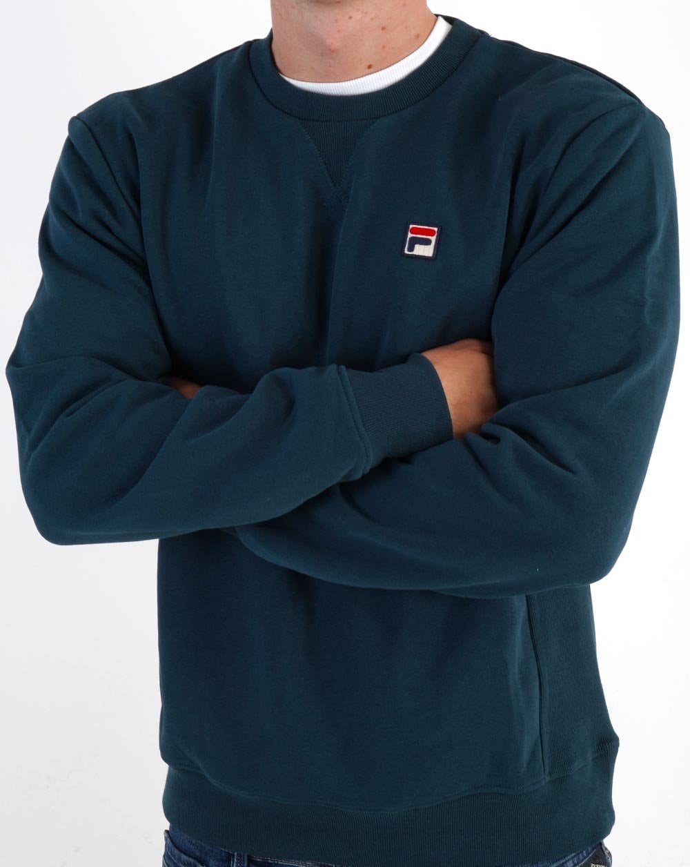 Fila Vintage Luka Crew Sweat Dark Teal