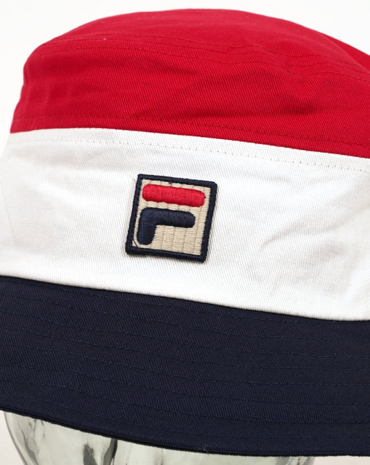 Fila Vintage Fila Vintage Marco Bucket Hat Rot/Weiß/Marineblau
