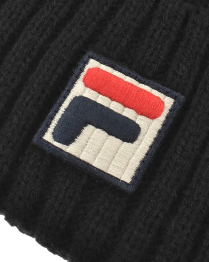 Fila Vintage Markee Pom Pom Beanie Schwarz/Grau