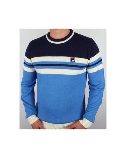 Fila Vintage Martelli Pullover Ozeanblau 